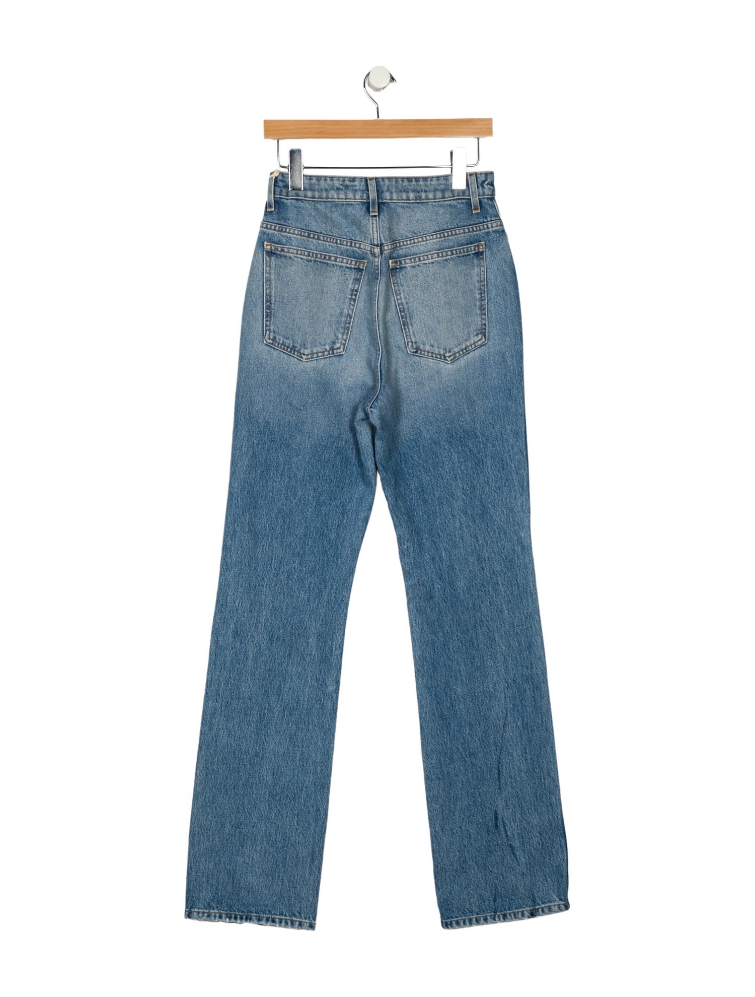 Khaite High-Rise Straight Leg Jeans
