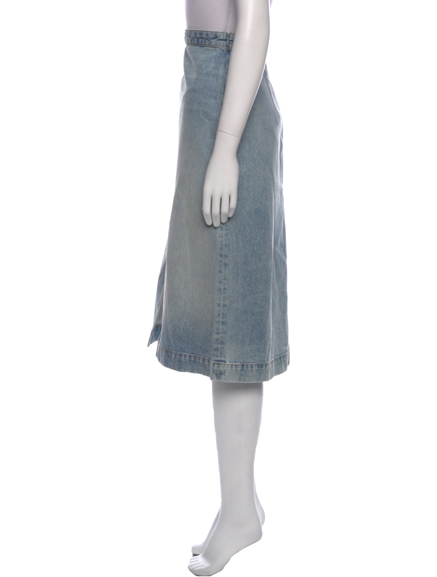 Khaite Distressed Accents Knee-Length Skirt