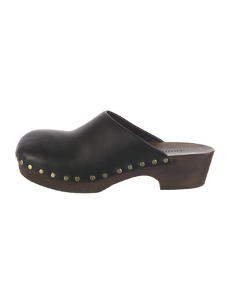 Khaite Leather Studded Accents Mules