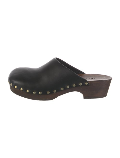 Khaite Leather Studded Accents Mules