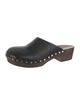 Khaite Leather Studded Accents Mules