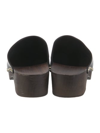Khaite Leather Studded Accents Mules
