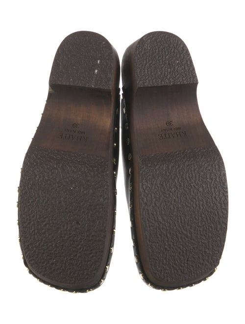 Khaite Leather Studded Accents Mules