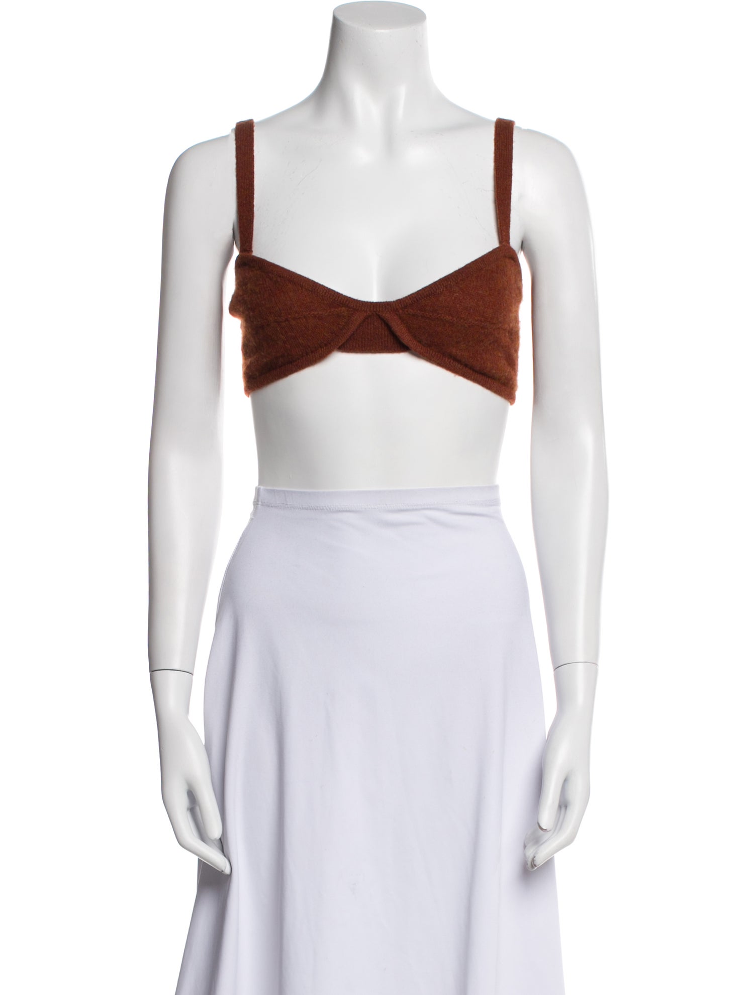 Khaite Cashmere Square Neckline Crop Top