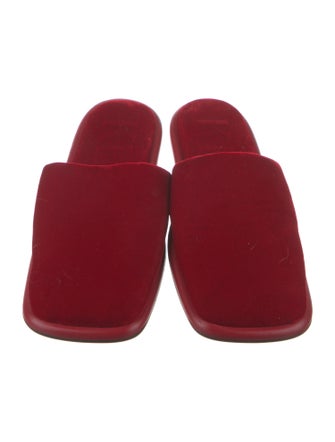 Khaite Velvet Slides