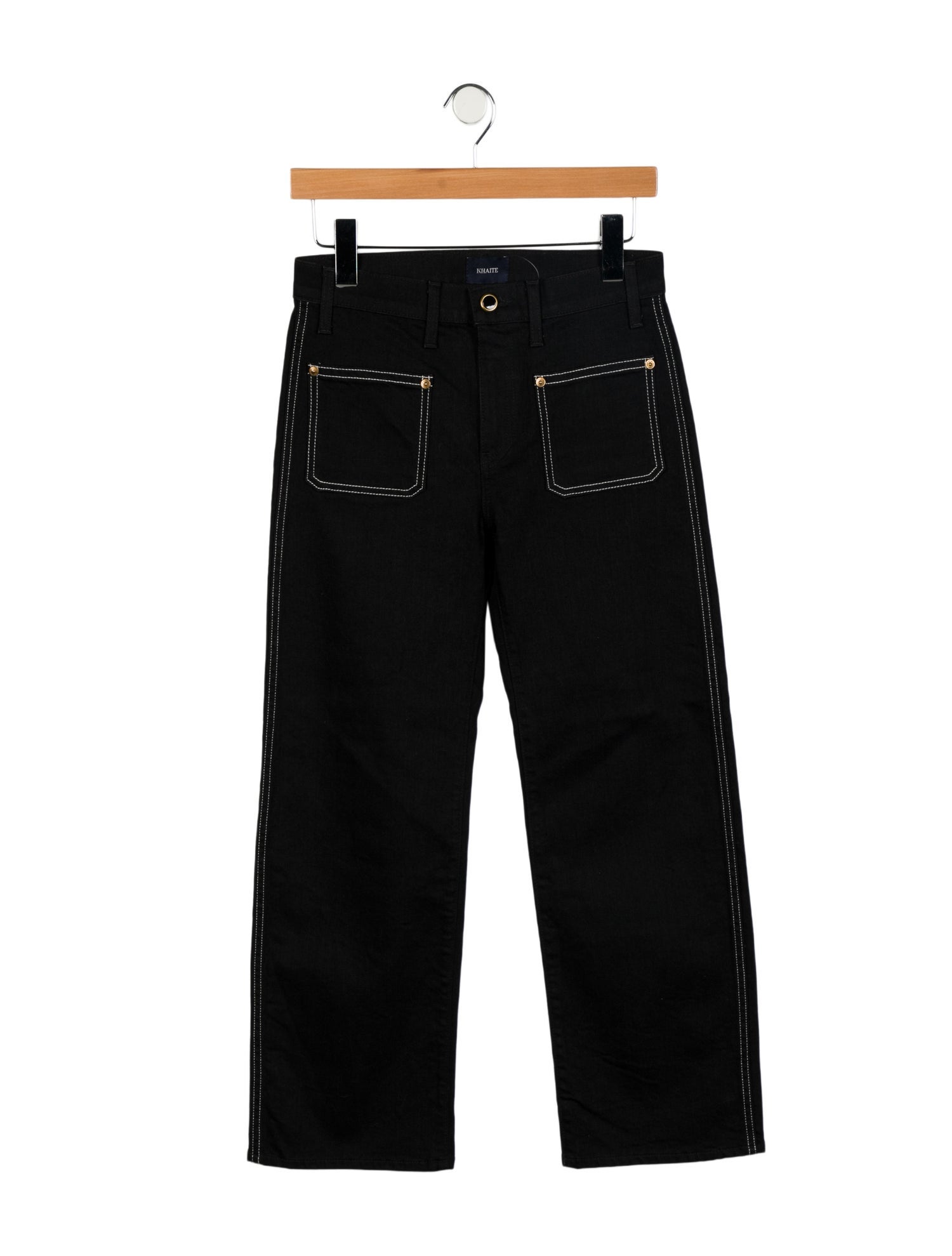 Khaite Mid-Rise Wide Leg Jeans