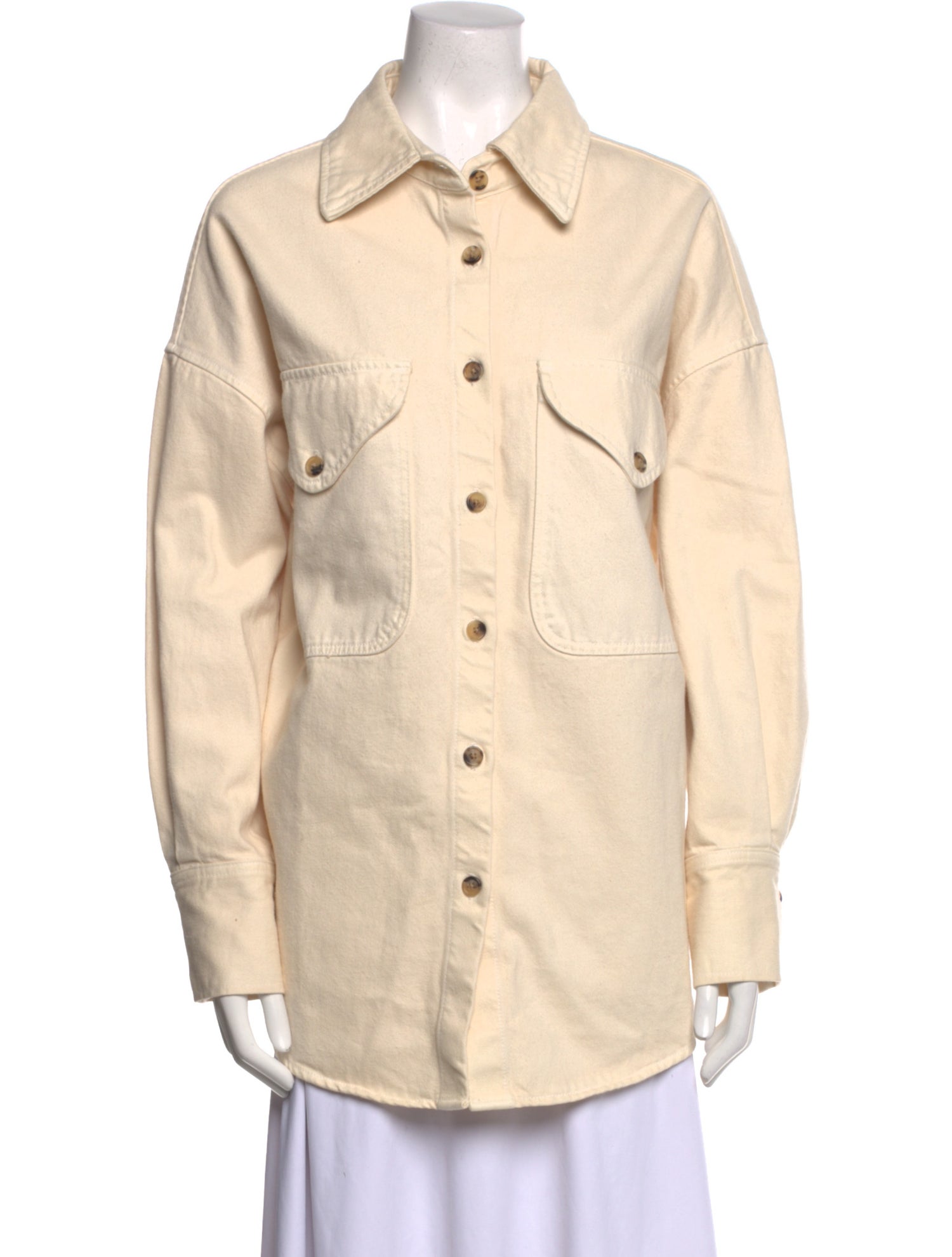 Khaite Long Sleeve Button-Up Top