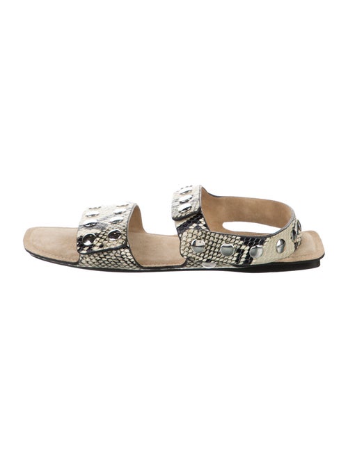 Khaite Snakeskin Animal Print Slides