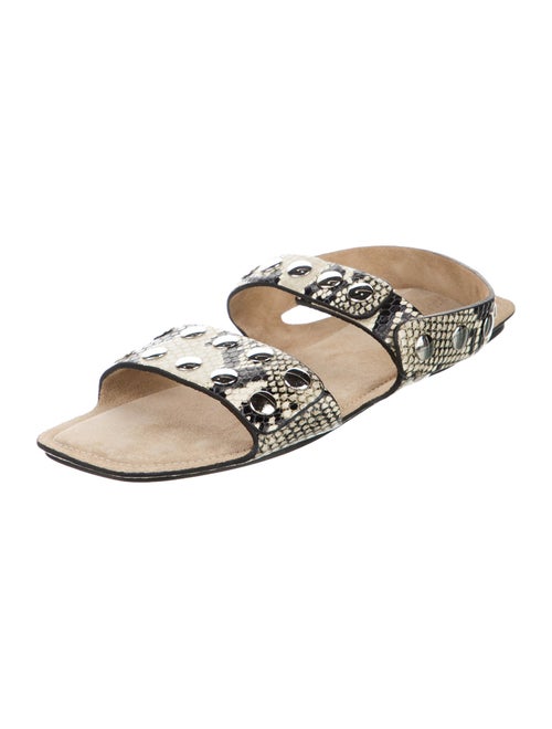 Khaite Snakeskin Animal Print Slides