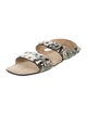 Khaite Snakeskin Animal Print Slides