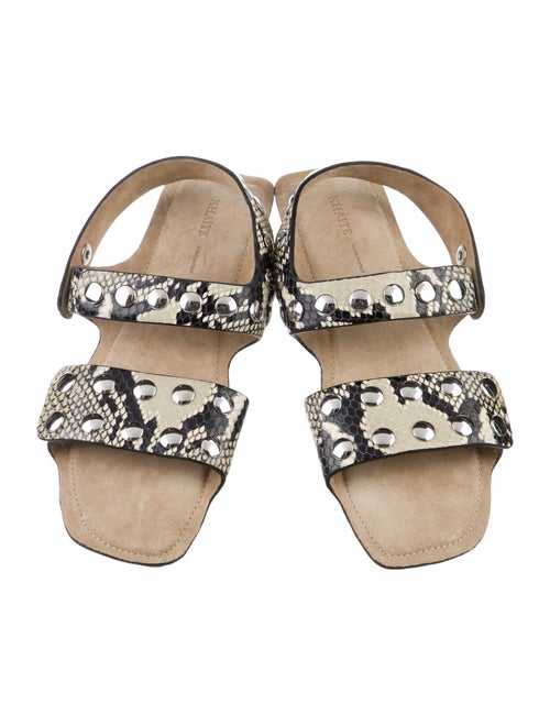 Khaite Snakeskin Animal Print Slides