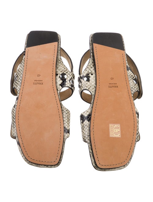 Khaite Snakeskin Animal Print Slides