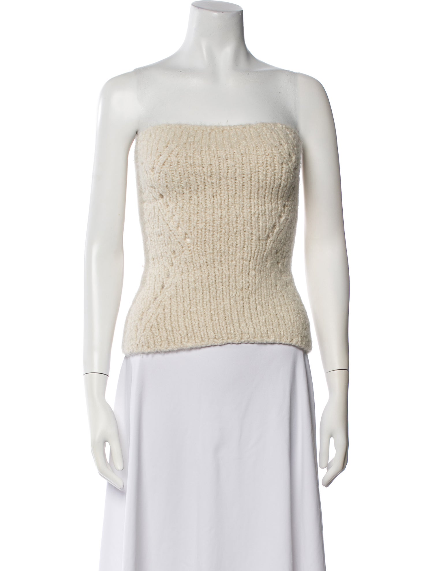 Khaite Cashmere Strapless Crop Top