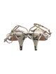 Khaite Snakeskin Animal Print T-Strap Sandals