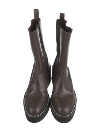 Khaite Leather Chelsea Boots