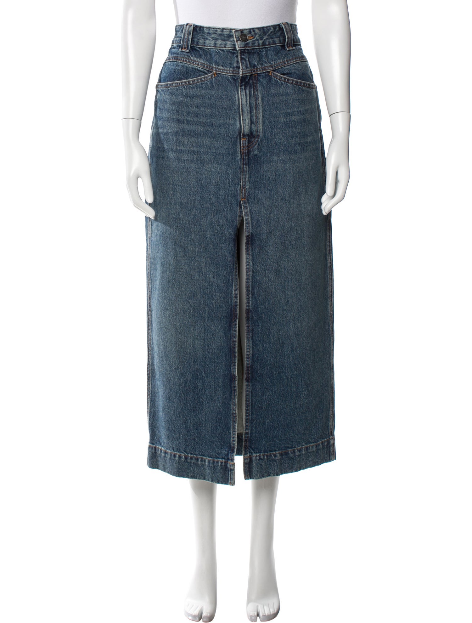 Khaite Cutout Accent Midi Length Skirt