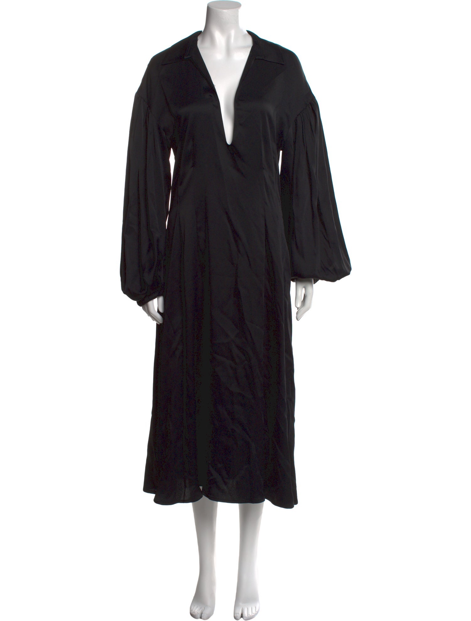 Khaite V-Neck Midi Length Dress