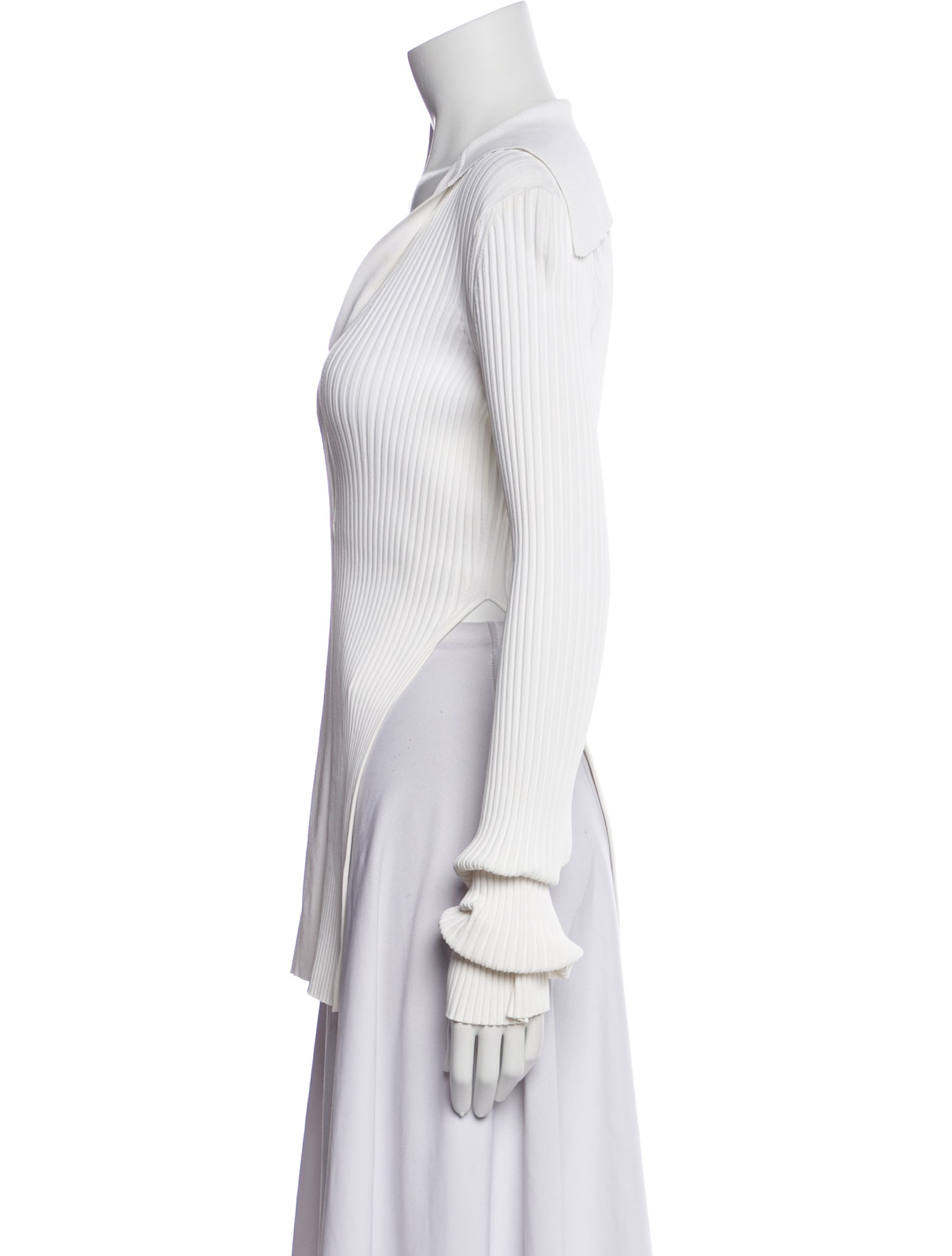 Khaite V-Neck Long Sleeve Top