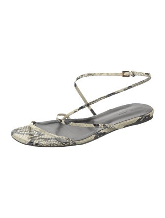 Khaite Embossed Leather Sandals
