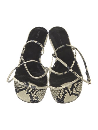 Khaite Embossed Leather Sandals