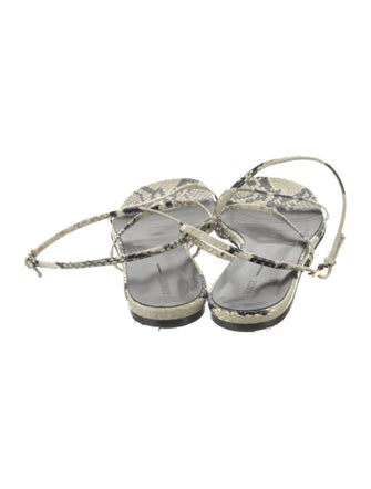 Khaite Embossed Leather Sandals