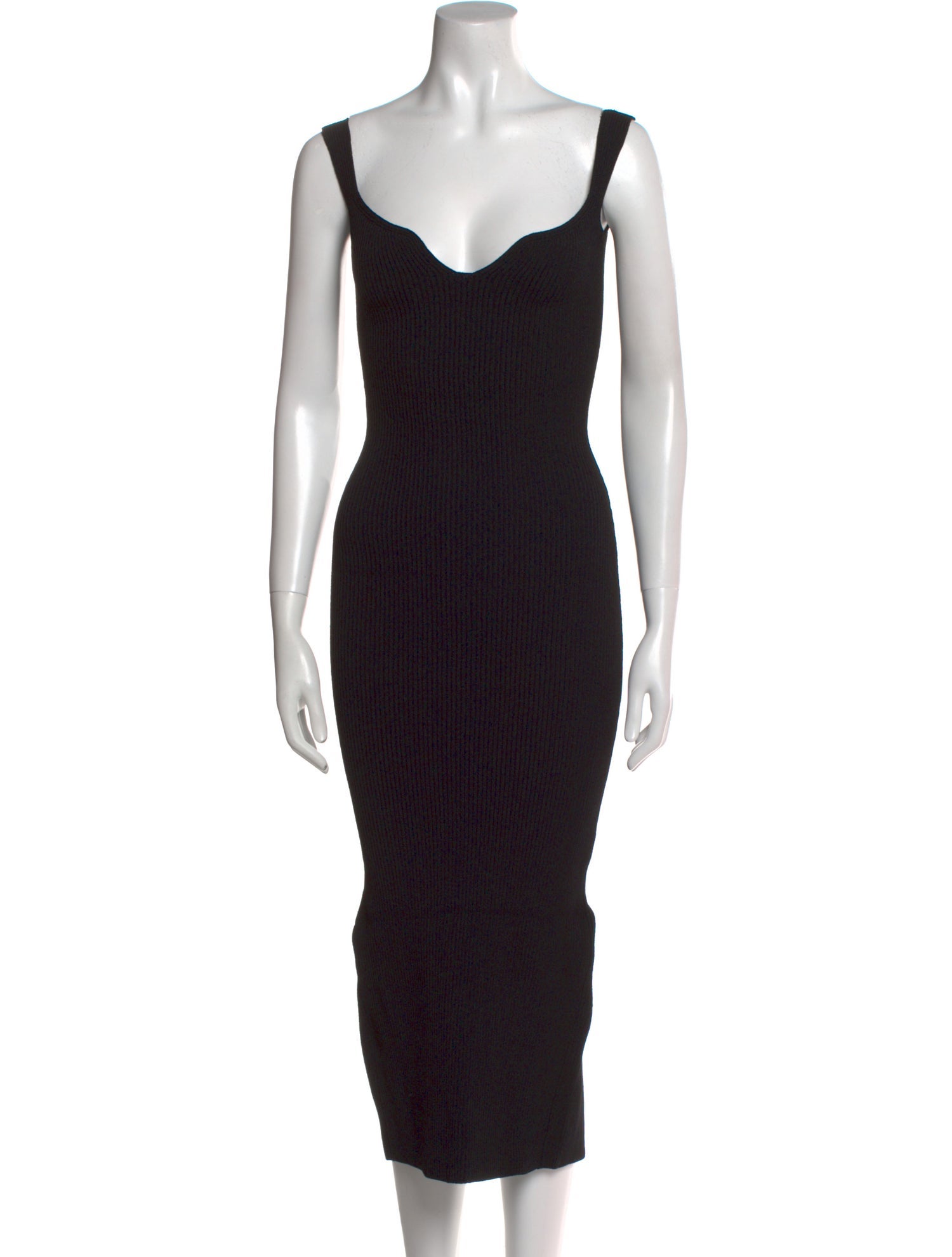 Khaite V-Neck Midi Length Dress