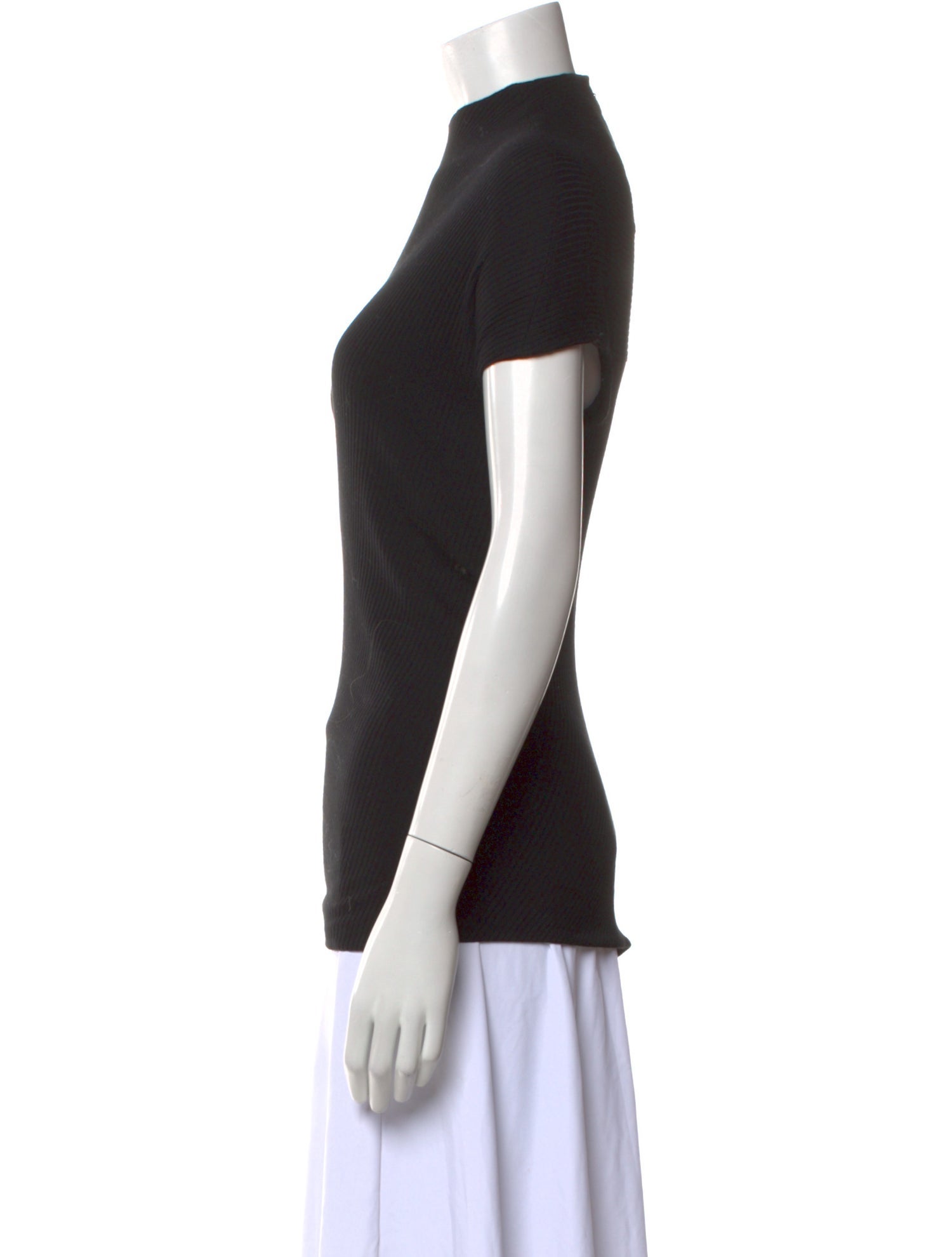 Khaite Mock Neck Short Sleeve T-Shirt