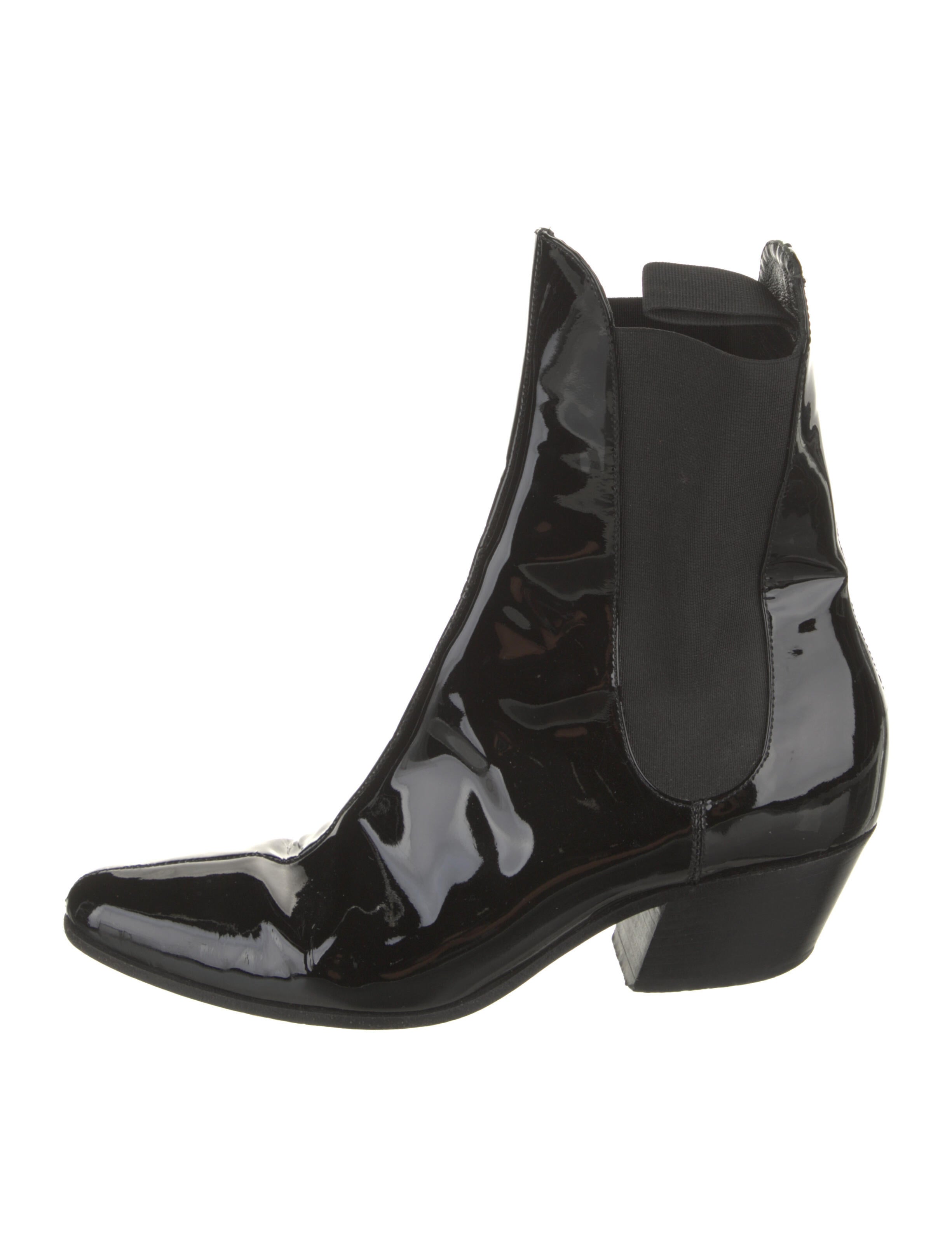 Khaite Patent Leather Chelsea Boots