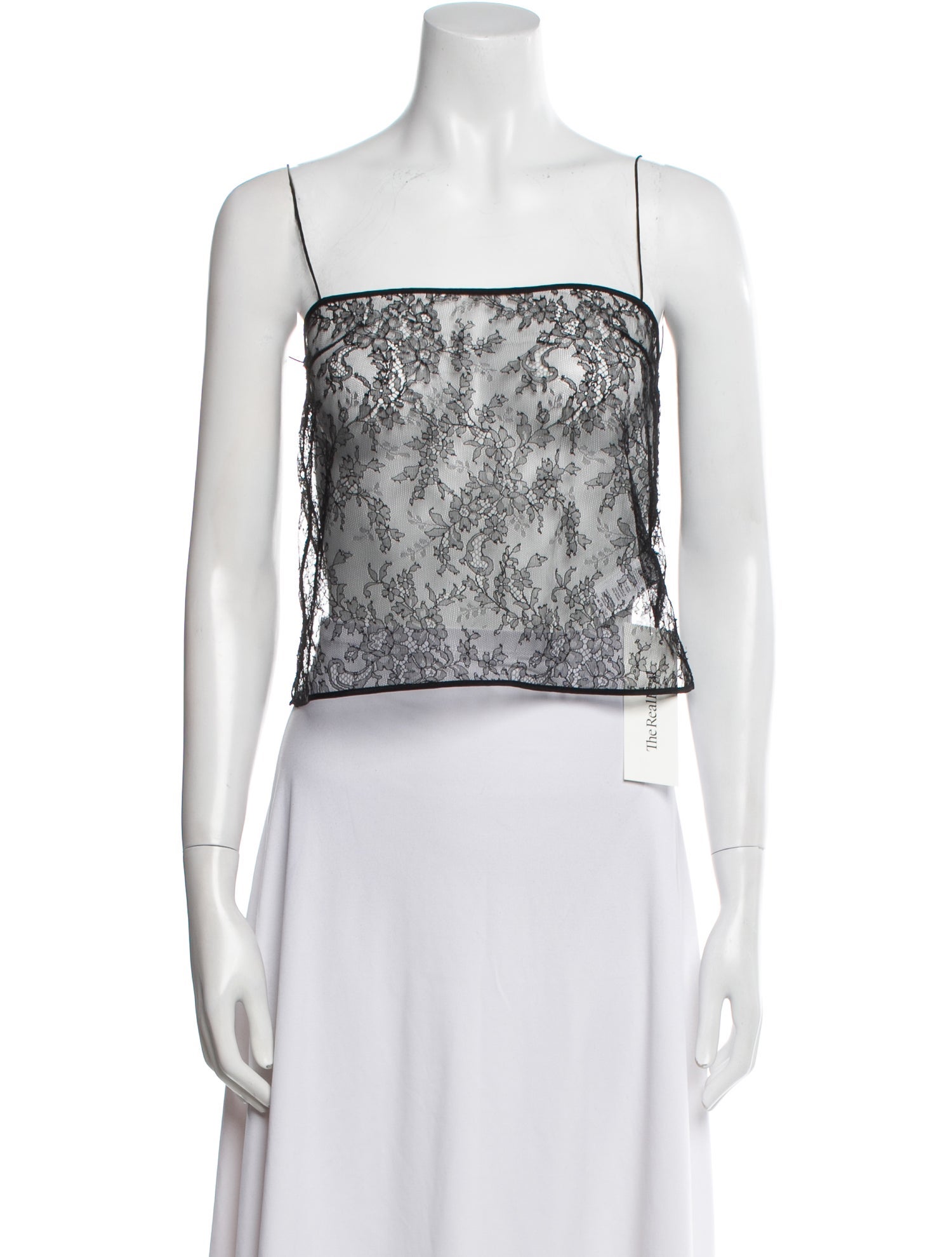 Khaite Nylon Lace Pattern Crop Top