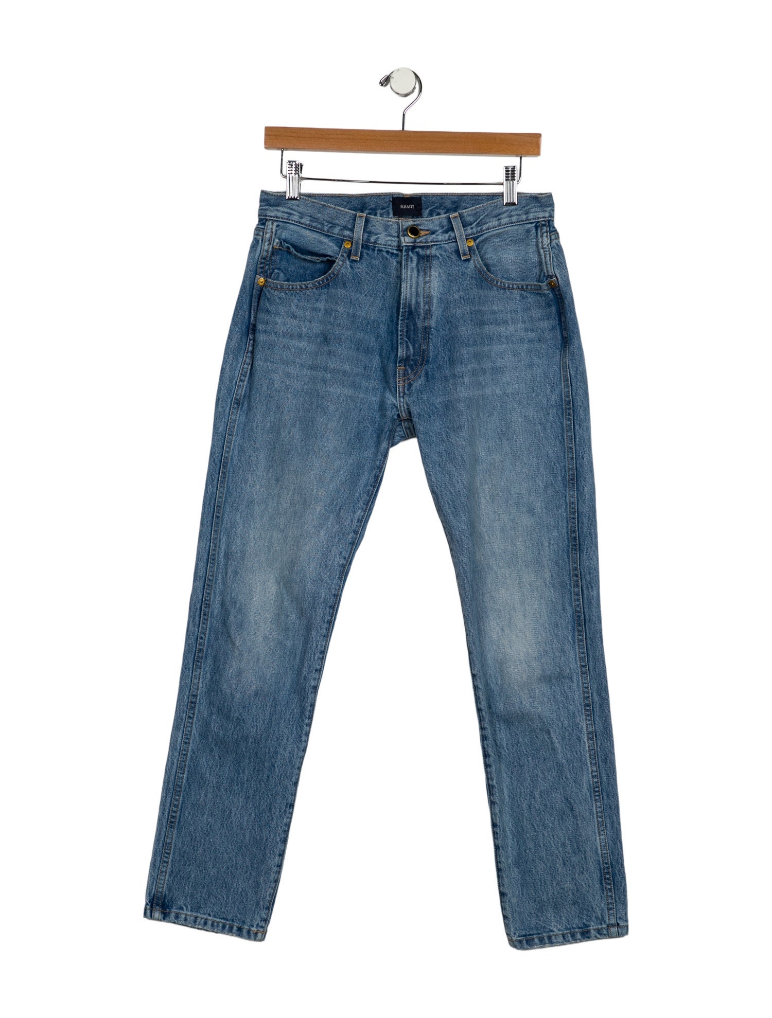 Khaite Mid-Rise Straight Leg Jeans