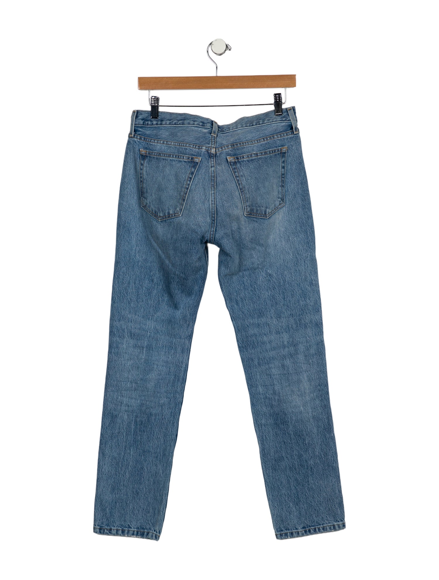 Khaite Mid-Rise Straight Leg Jeans