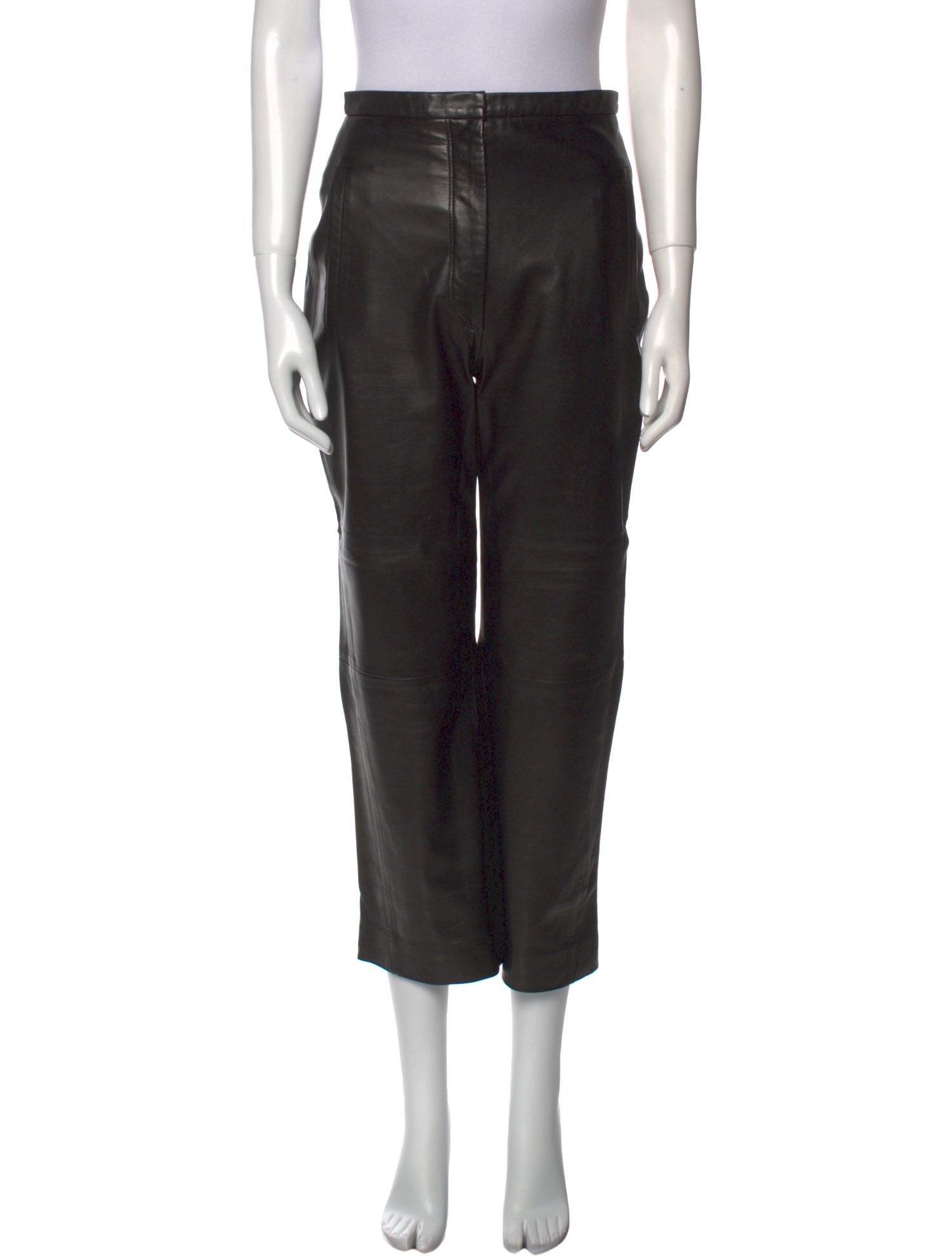 Khaite Leather Wide Leg Pants