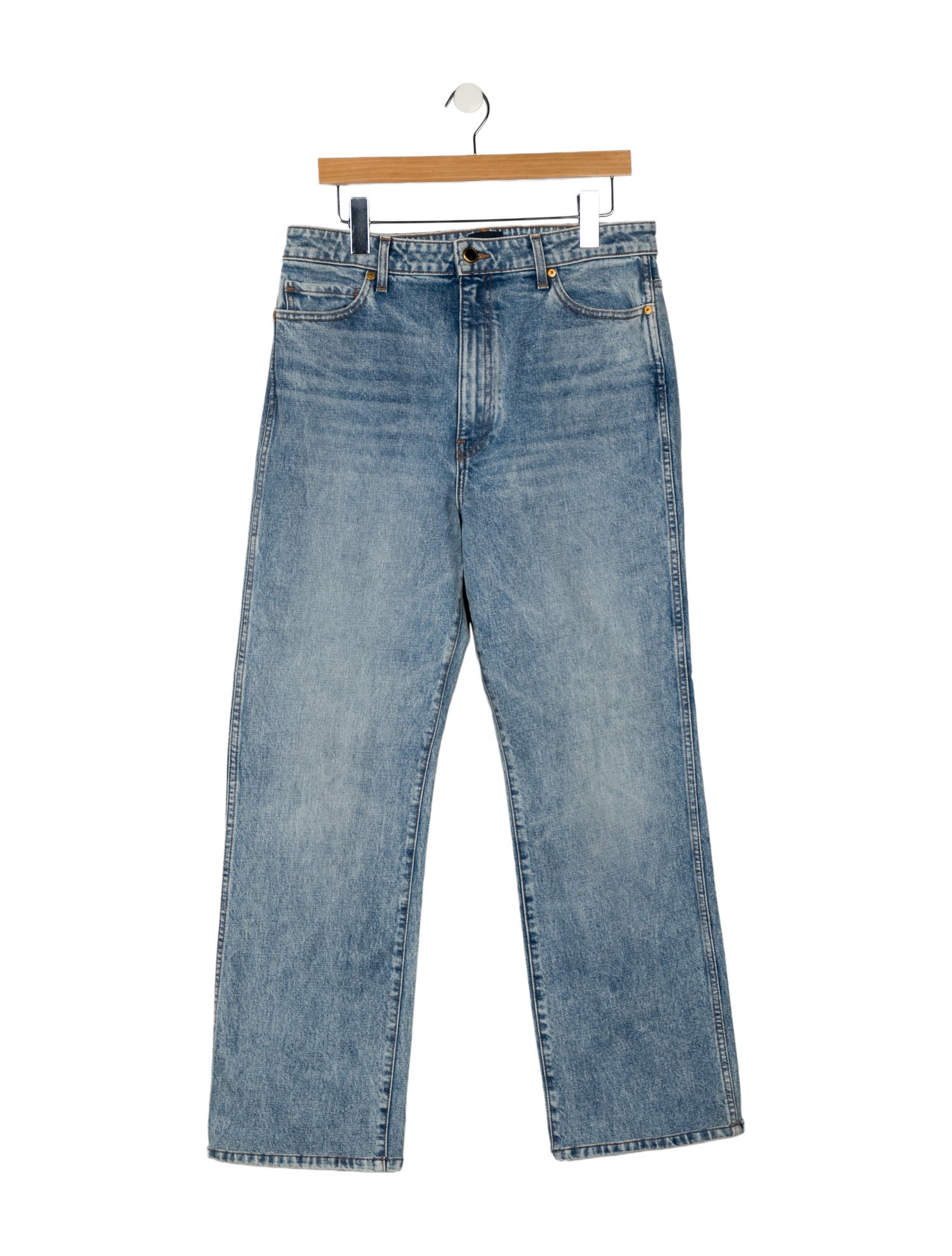 Khaite High-Rise Wide Leg Jeans