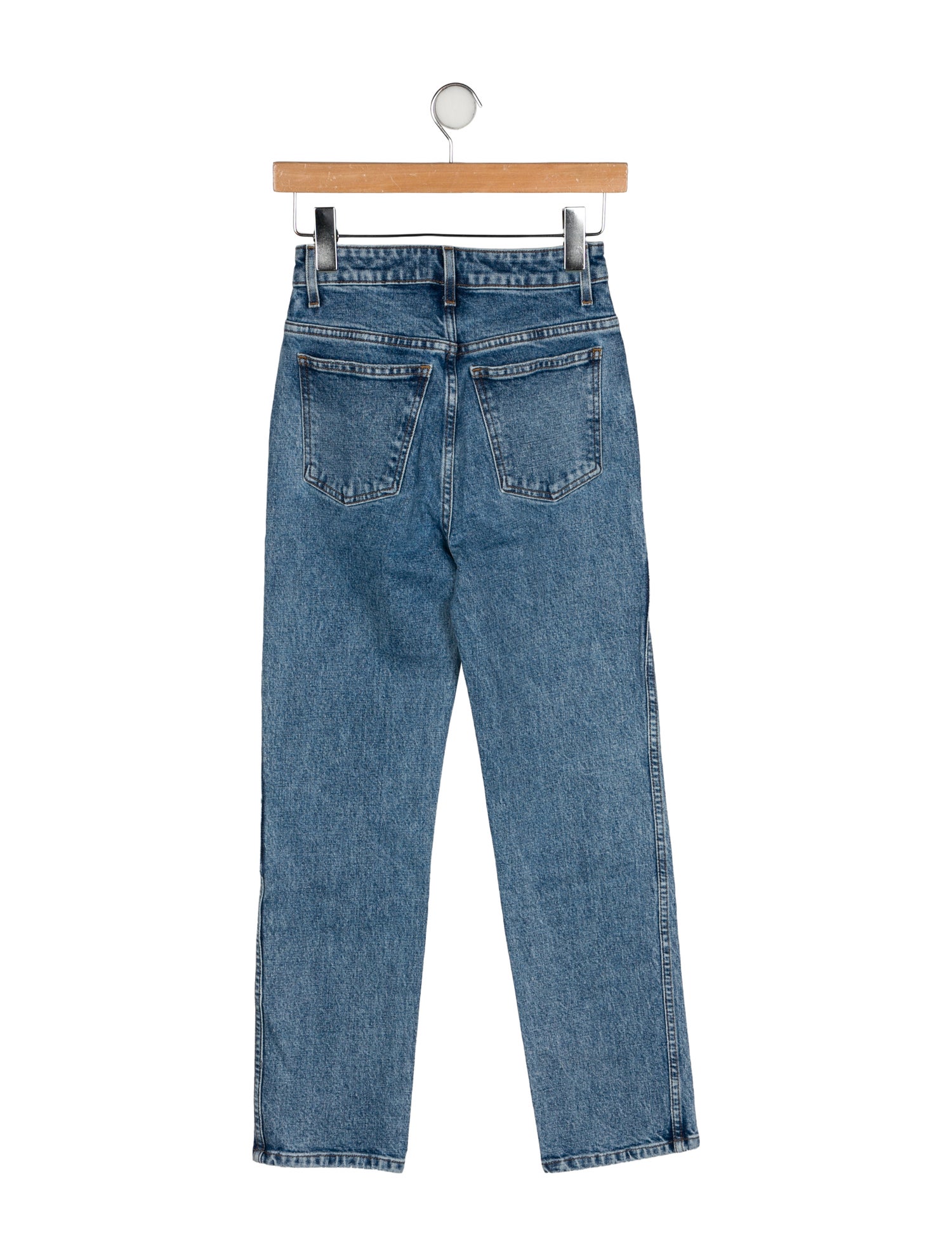 Khaite High-Rise Straight Leg Jeans