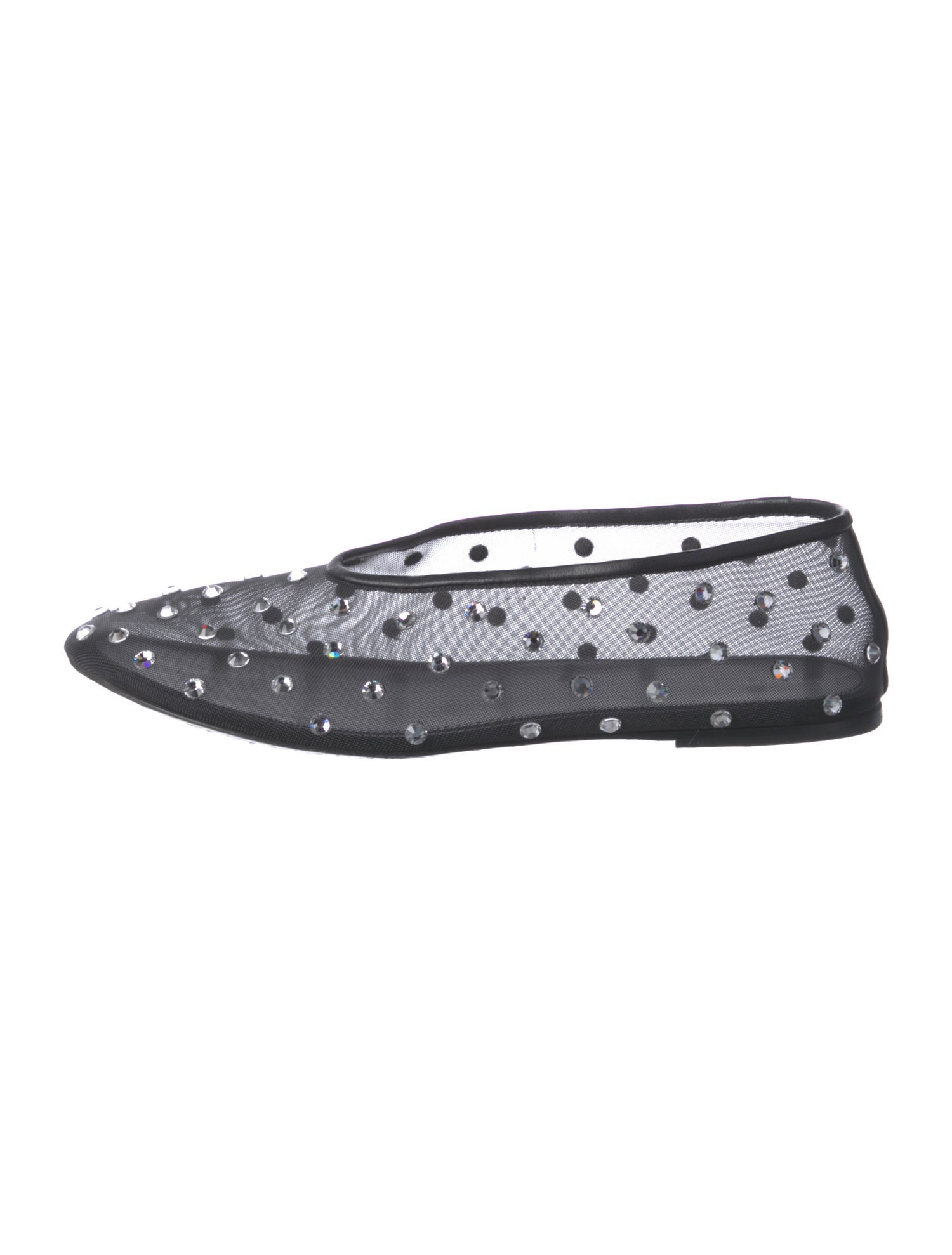 Khaite Mesh Polka Dot Print Ballet Flats