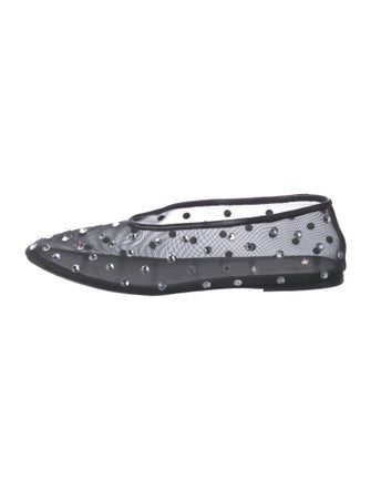 Khaite Mesh Polka Dot Print Ballet Flats