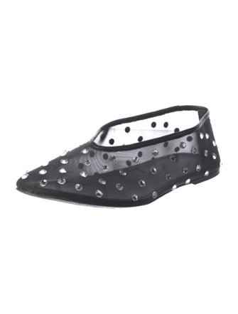 Khaite Mesh Polka Dot Print Ballet Flats
