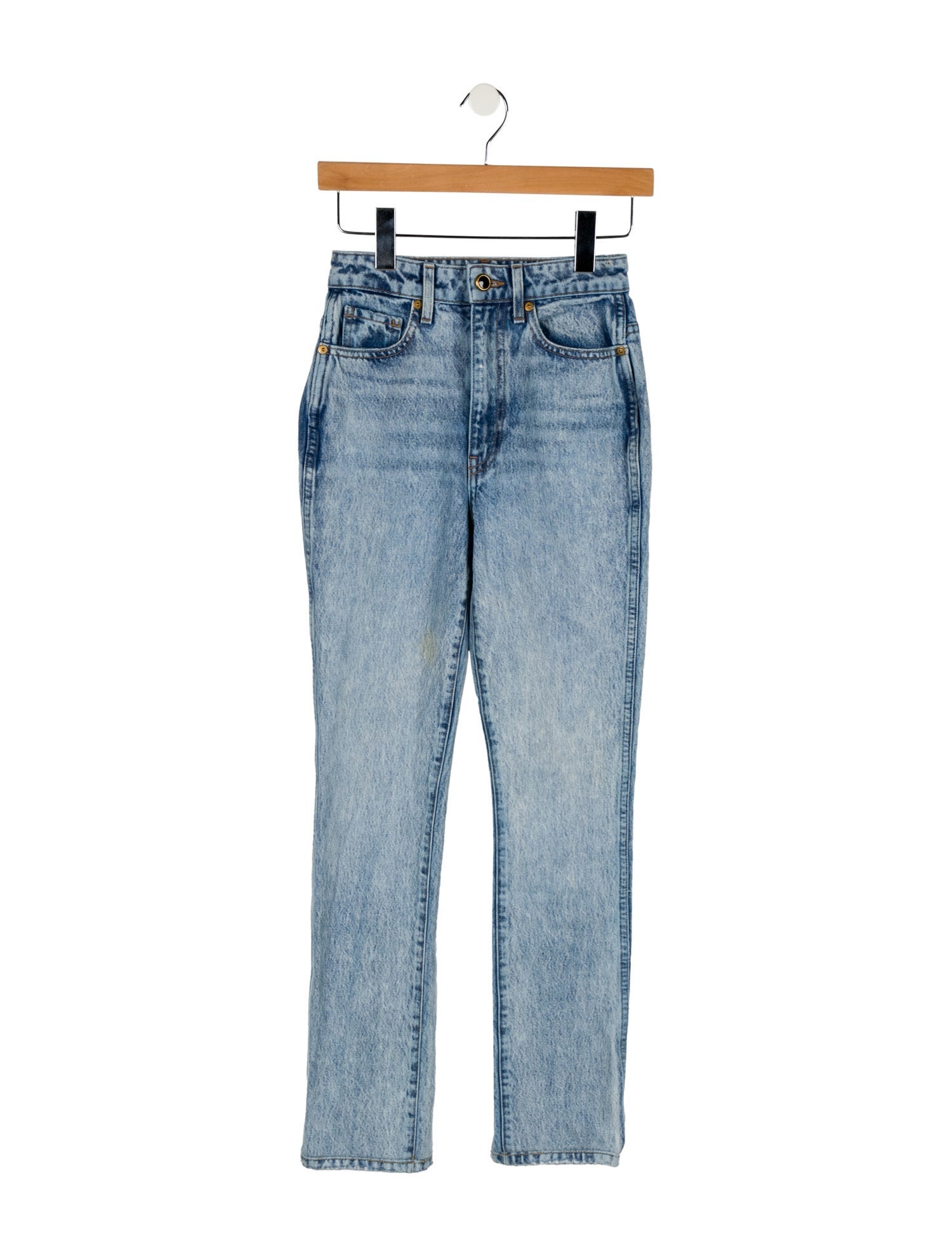 Khaite High-Rise Straight Leg Jeans