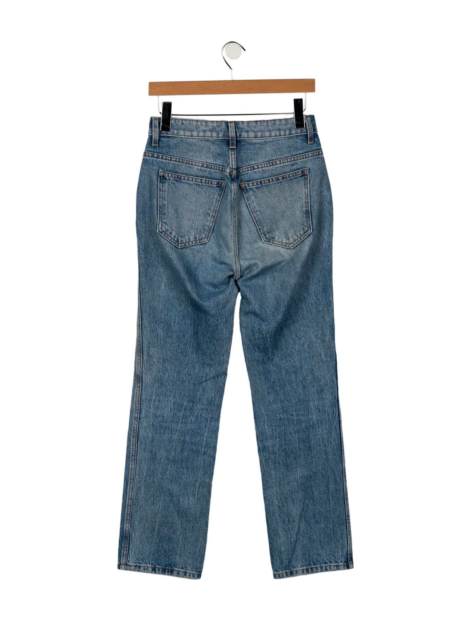 Khaite High-Rise Straight Leg Jeans