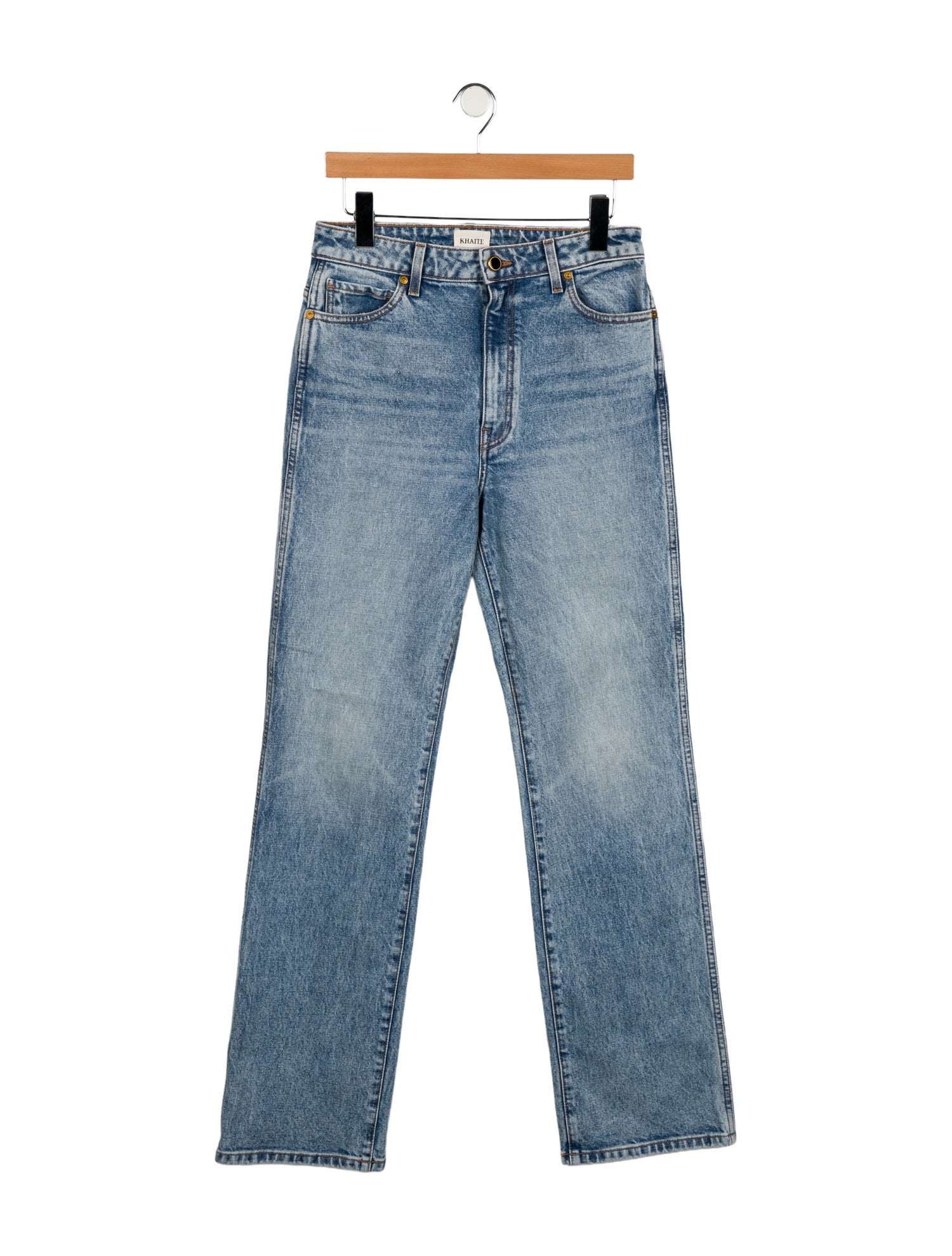 Khaite Mid-Rise Straight Leg Jeans w/ Tags