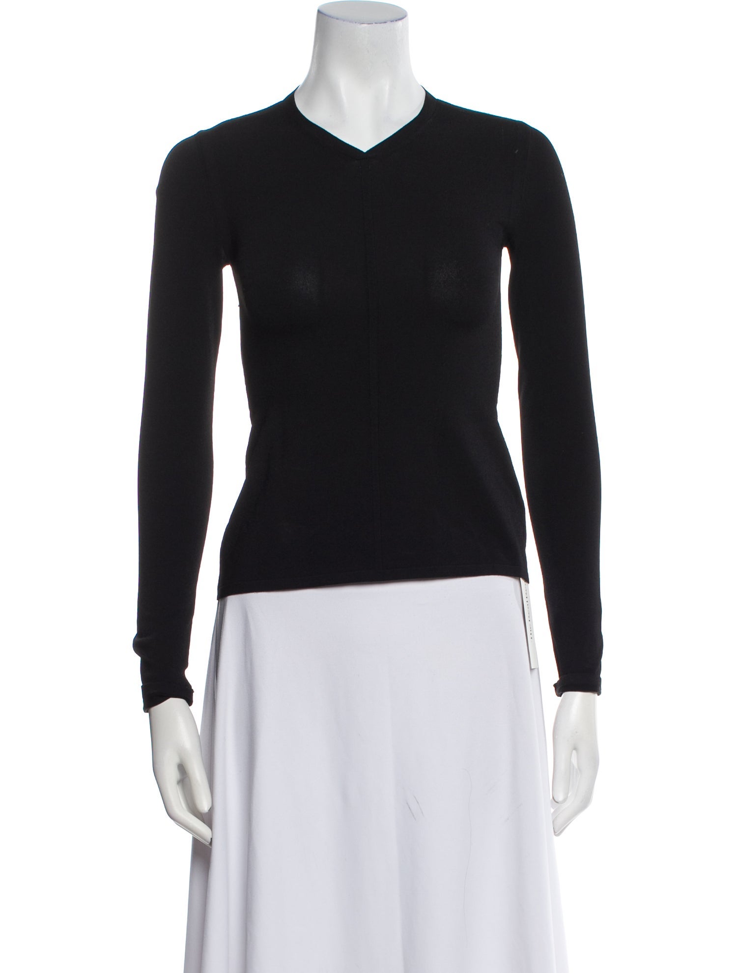 Khaite V-Neck Long Sleeve Top