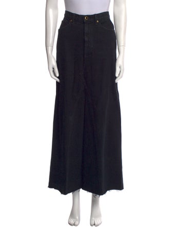 Khaite Raw-Edge Trim Midi Length Skirt