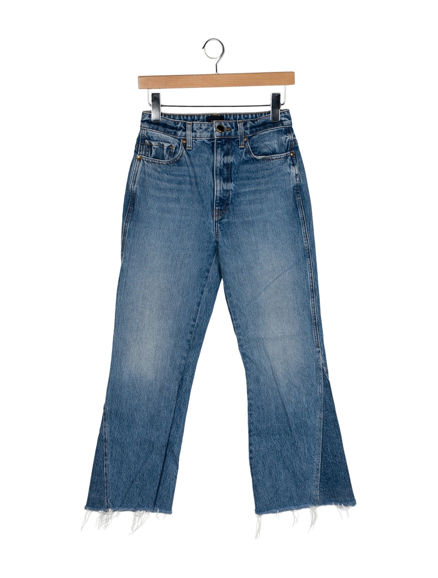 Khaite Mid-Rise Wide Leg Jeans