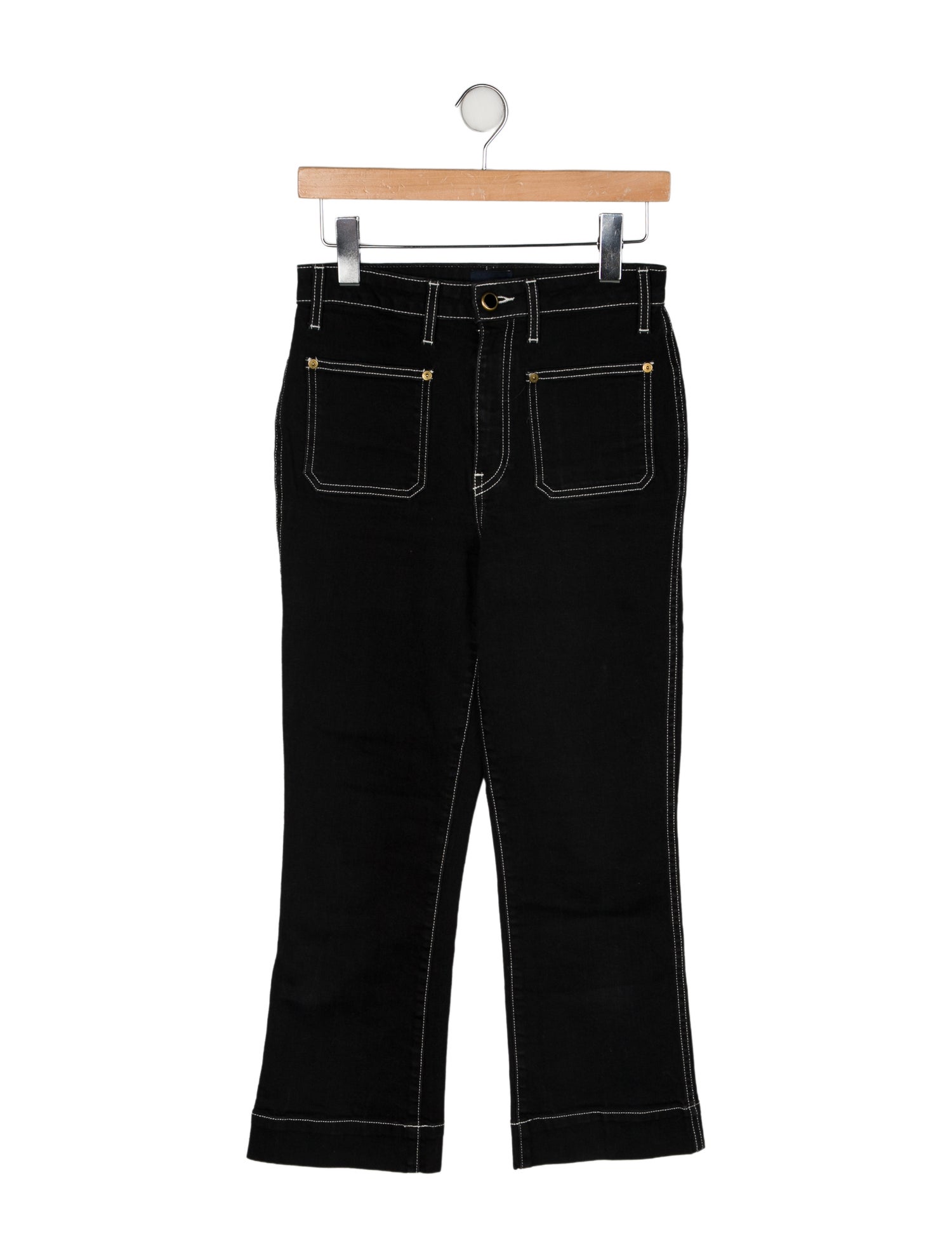 Khaite Mid-Rise Straight Leg Jeans
