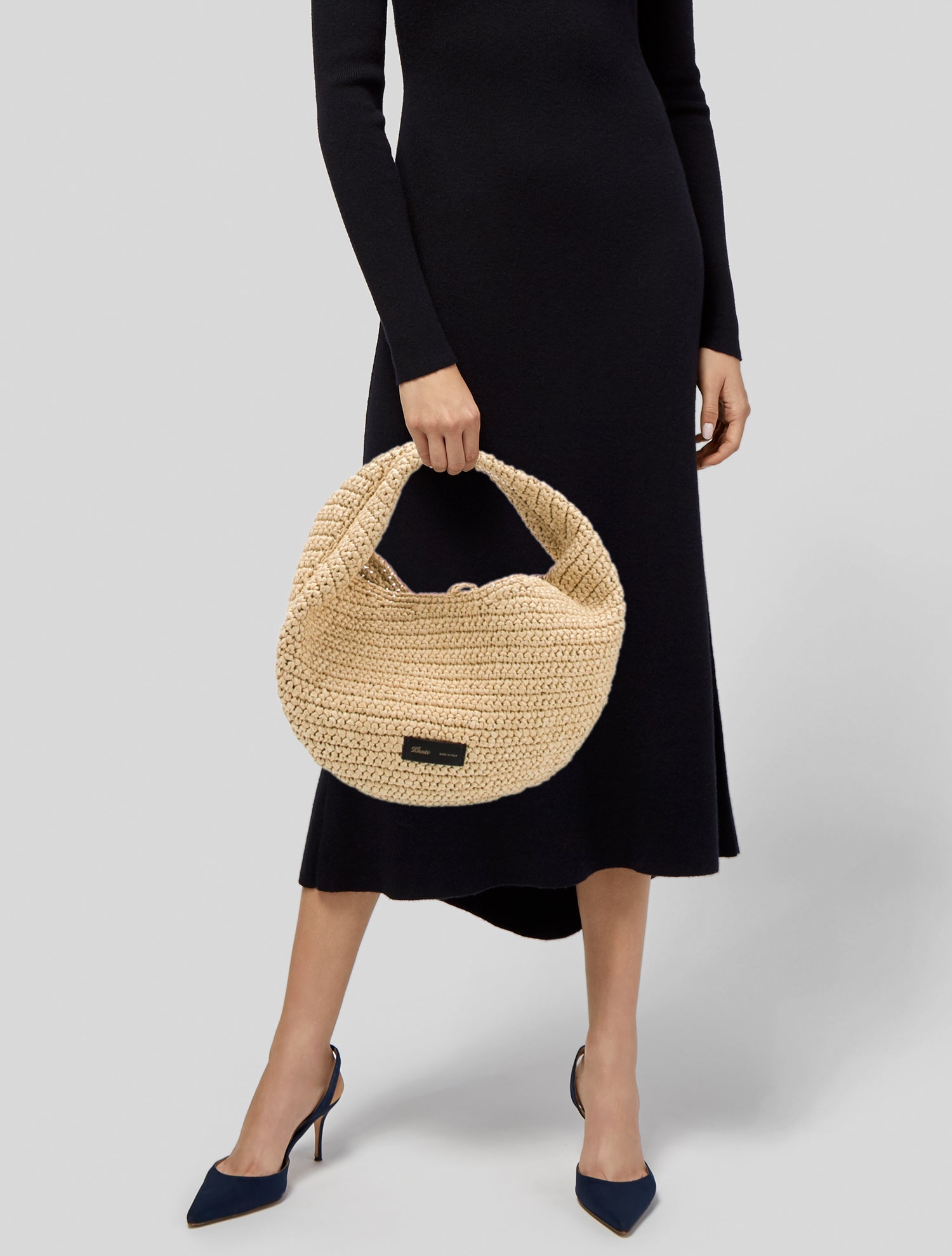 Khaite Raffia Top Handle Bag
