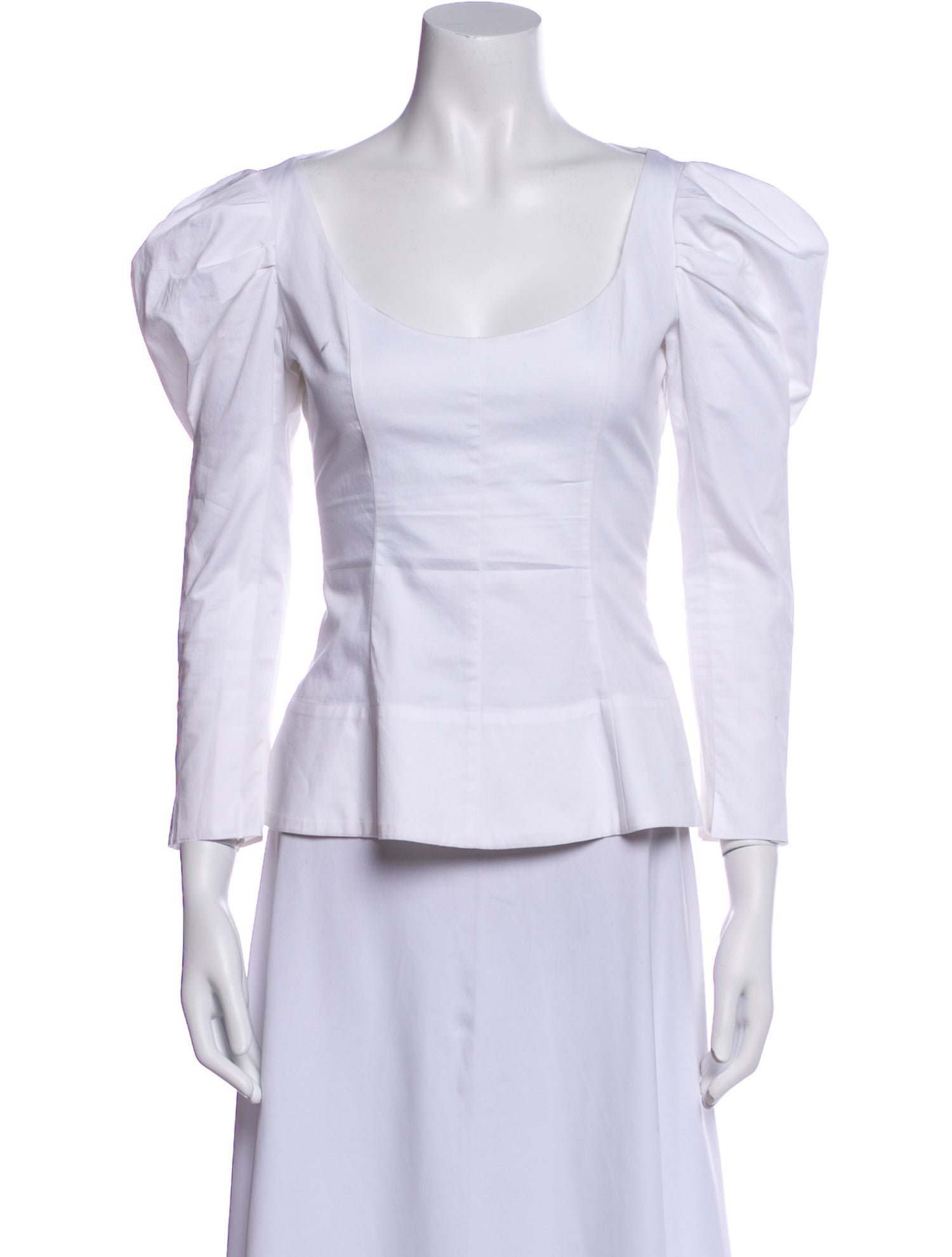 Khaite Square Neckline Three-Quarter Sleeve Top