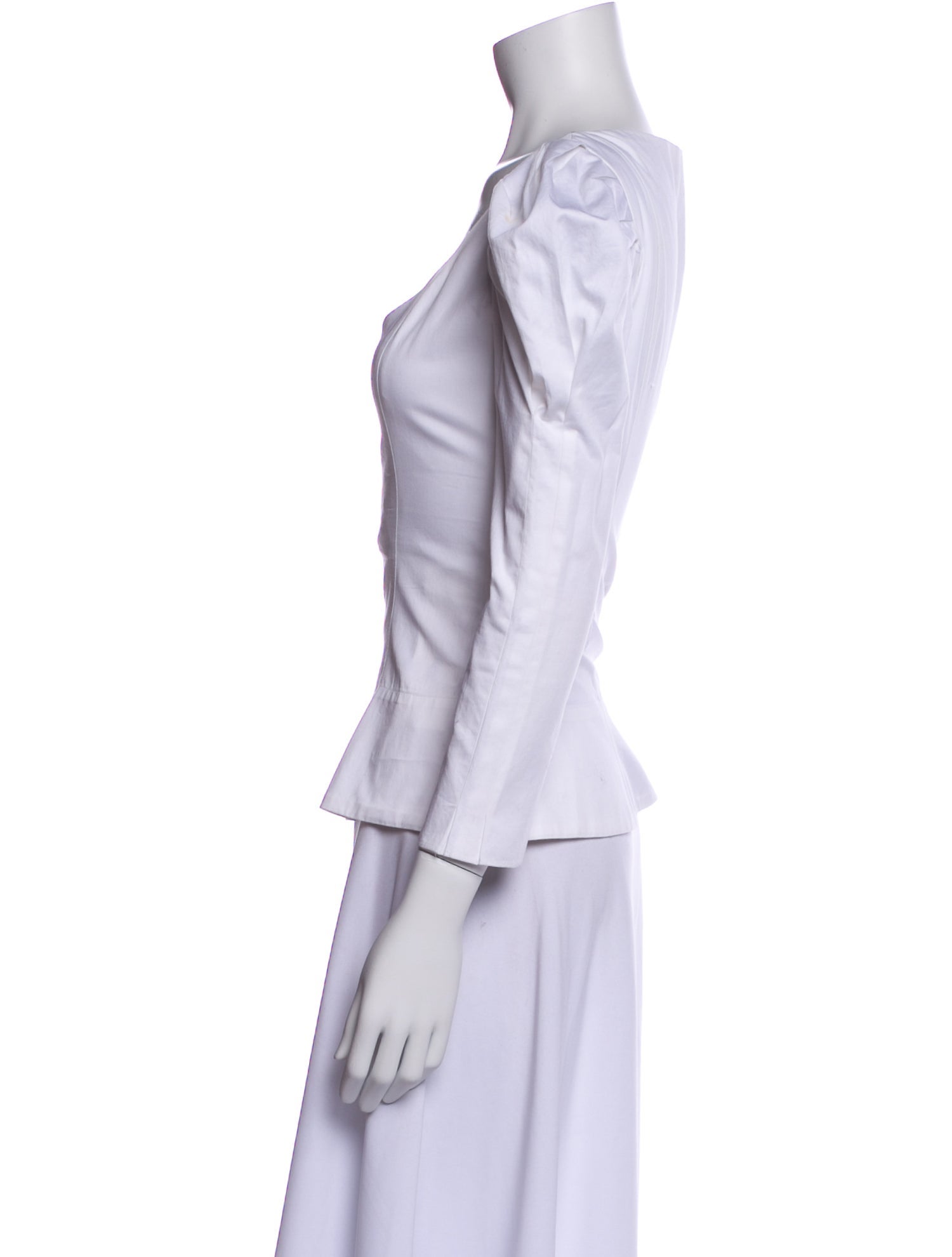 Khaite Square Neckline Three-Quarter Sleeve Top