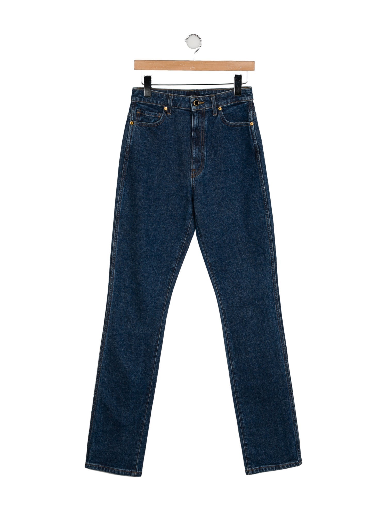 Khaite High-Rise Straight Leg Jeans