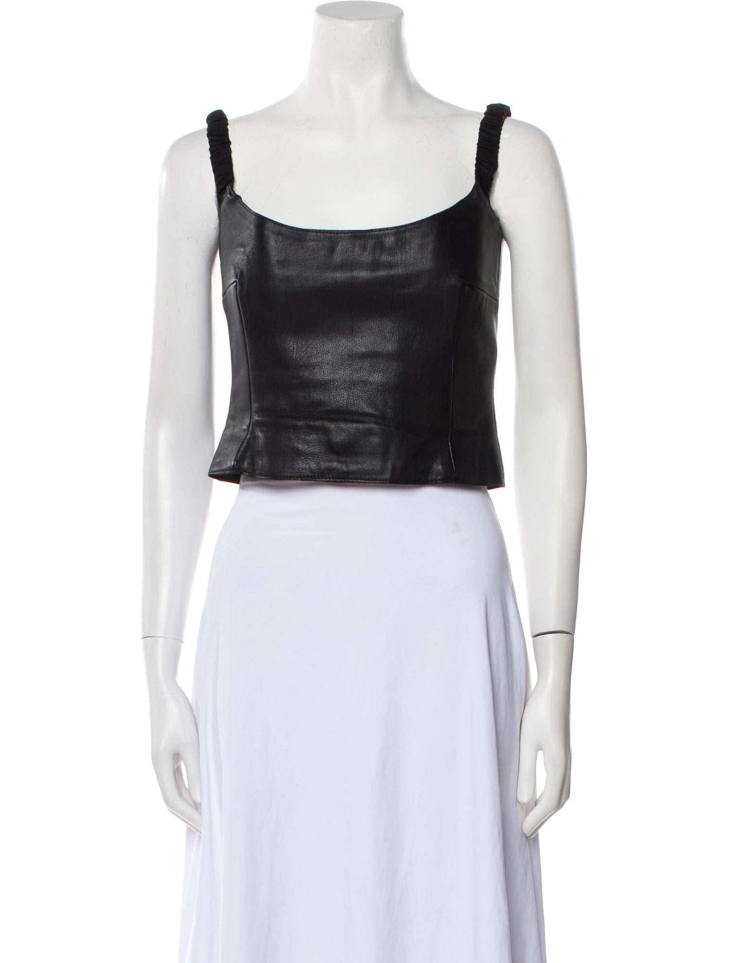 Khaite Virgin Wool Square Neckline Crop Top