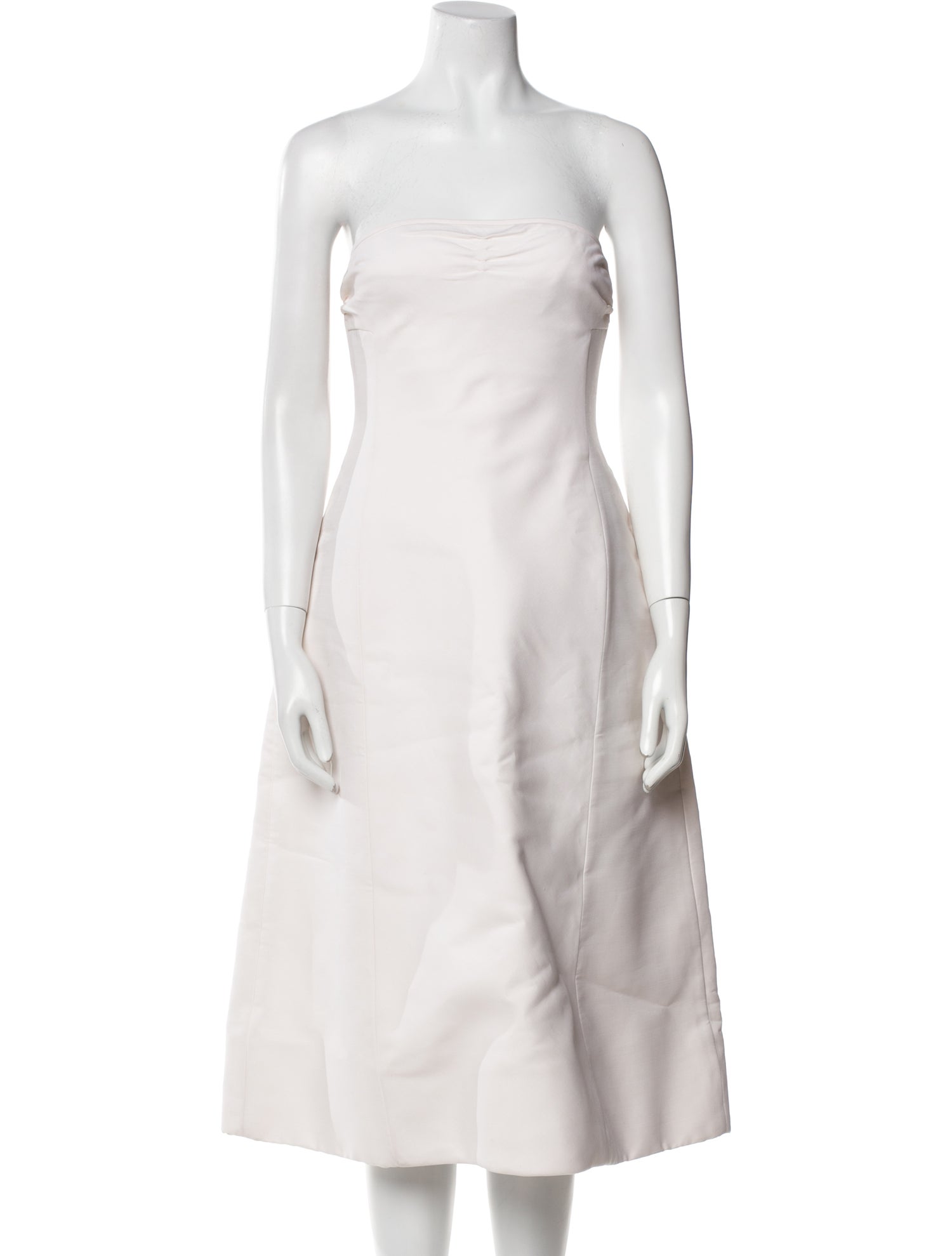 Khaite Strapless Knee-Length Dress